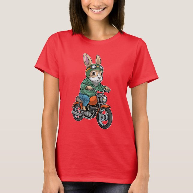 Kaninmotorcykel T Shirt (Framsida)