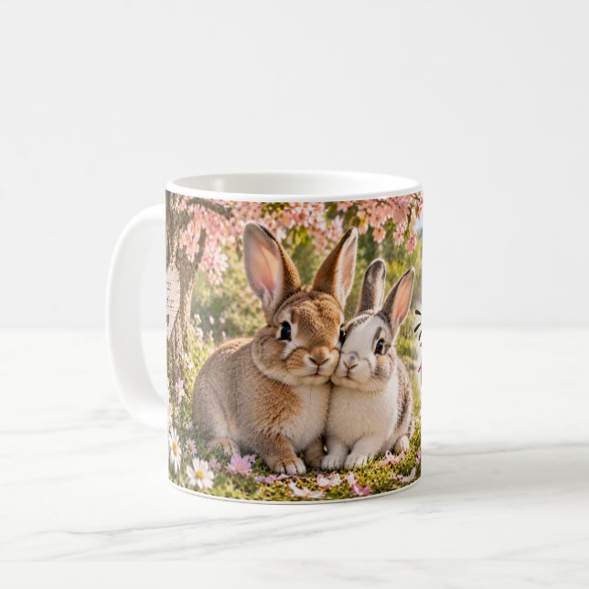 Kaninmugg för lyckliga dagar kaffemugg (Framsida vänster)