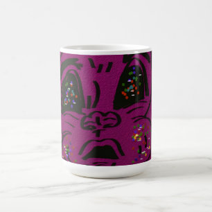 Kaninmugg med förvirrad min kaffemugg
