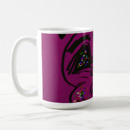 Kaninmugg med förvirrad min kaffemugg