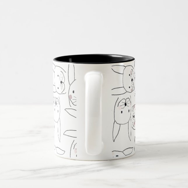 Kaninmugg Två-Tonad Mugg (Handtag)