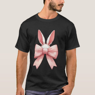 Kaninöron Coquette Bow Glad påskdag Feminint T Shirt