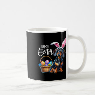 Kaninöron Dachshund Hund Påskägg Glad Påsk D Kaffemugg