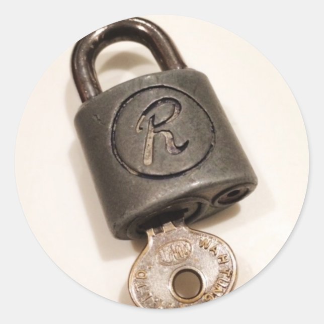 kaninpadlock runt klistermärke (Framsida)