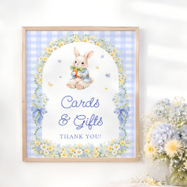 Kaninpojke Baby Shower-kort och presenter Poster