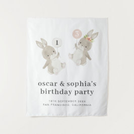 Kaninpojke Flick gemensam födelsedagsinbjudan