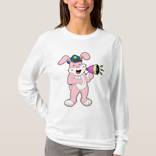 Kaninpolis Microphone T Shirt (Framsida)