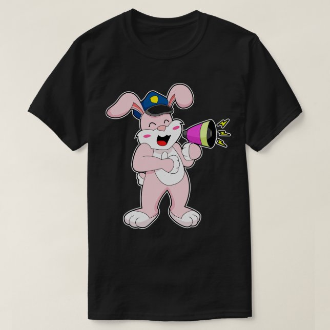 Kaninpolis Microphone T Shirt (Design framsida)