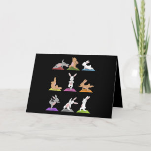 Kaninpresent Bunny Yoga I Yogapositioner Sport Kort