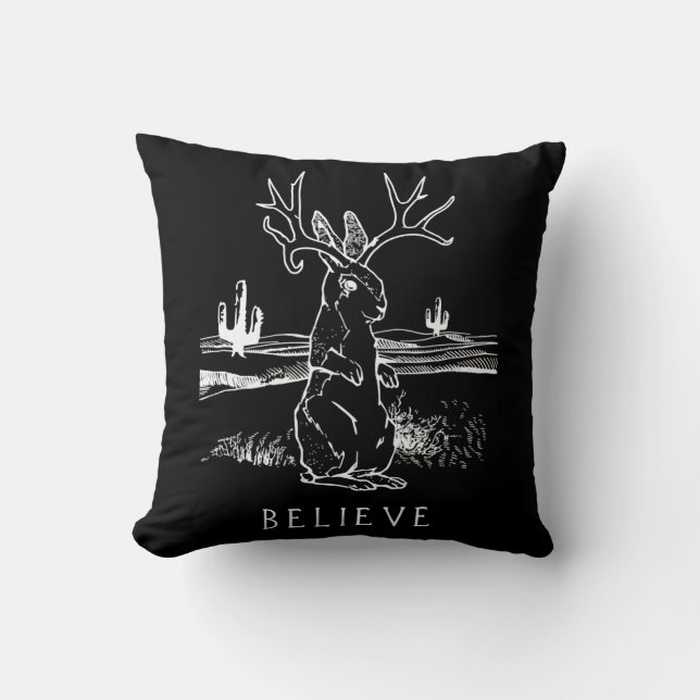 Kaninpresent | Tro Jackalope Kudde (Framsida)