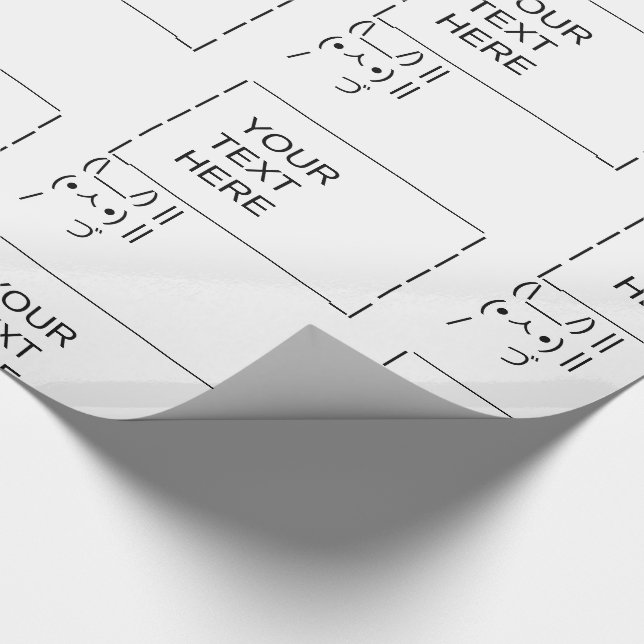 Kaninprotestecken/Anpassade ASCII-textkonst Presentpapper (Hörn)