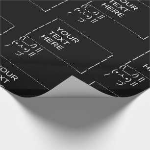 Kaninprotestecken/Anpassade ASCII-textkonst Presentpapper