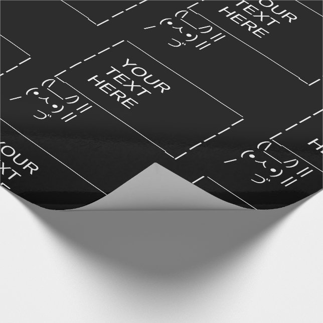 Kaninprotestecken/Anpassade ASCII-textkonst Presentpapper (Hörn)