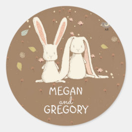 kaninsöt sälar runt klistermärke