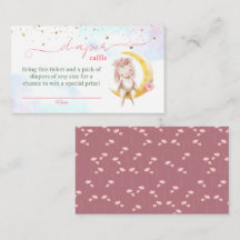 Kaninunge Baby Shower Blöja Tombola Biljetter