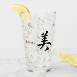 Kanji Bi/Skönhet Japansk Kalligrafi Glaskopp