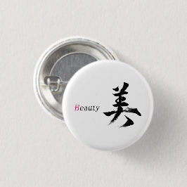 Kanji Bi/Skönhet Japansk kalligrafi Knapp