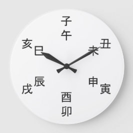 Kanji Clock - Chinese Zodiac - Time of the Day -  Stor Klocka