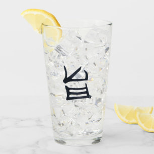 Kanji Delicious black glass tumbler Glaskopp