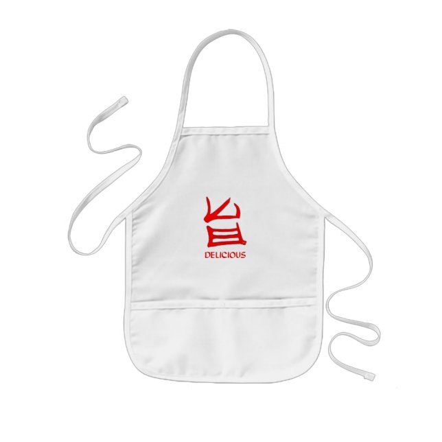 Kanji Delicious children chef apron Barnförkläde (Framsidan)