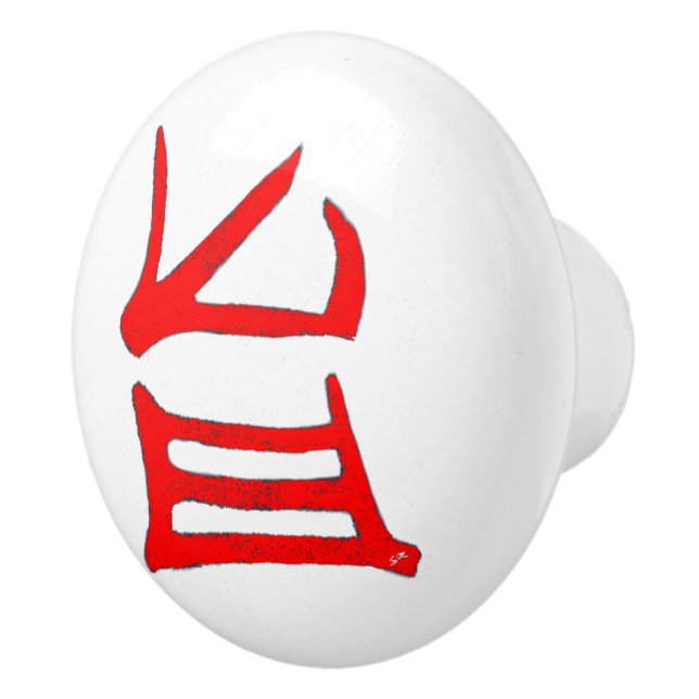 Kanji Delicious Red ceramic knob Knopp (Höger)