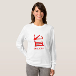 Kanji Delicious Red Women långärmad sjirt T-shirt