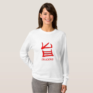 Kanji Delicious Red Women långärmad sjirt Tee