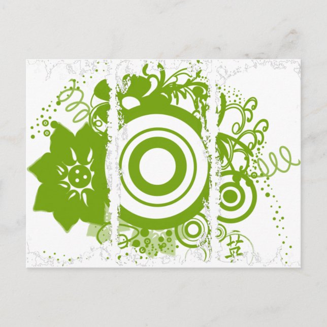 Kanji för Courage Flower Circle Vykort (Framsida)