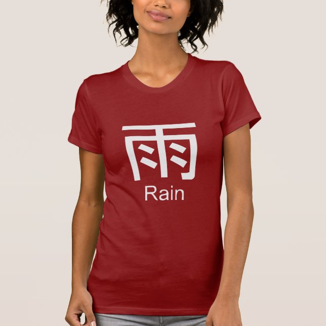 Kanji för regnar T-tröja Tee Shirt (Framsida)