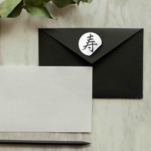 kanji-grattisar - lång livstid runt klistermärke