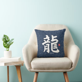 Kanji - Japansk drake - Kudde