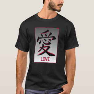 Kanji Japansk symbol för Kärlek T Shirt