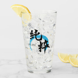 Kanji Junsui/Ren japansk kalligrafi Glaskopp