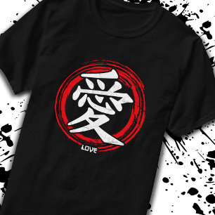 Kanji Kärlek japansk Symbol Art Language Ord Japan T Shirt