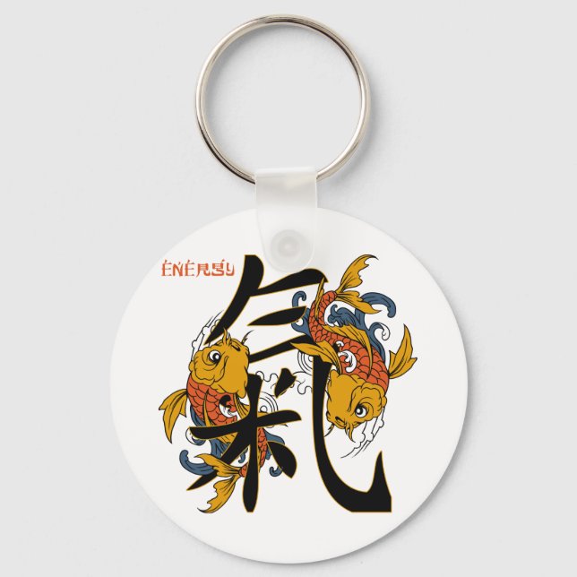 Kanji Koi Fish Energy Nyckelring (Framsida)