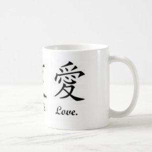 kanji-levande mugg för skrattkärlekklassiker