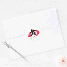 Kanji Mai/Dans Japansk kalligrafi Runt Klistermärke