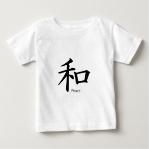 Kanji Peace Symbol i Bläck Black Tee