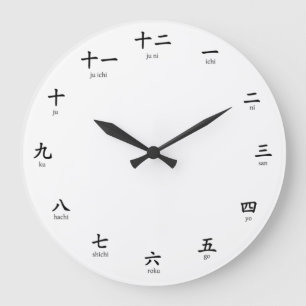 Kanji Romaji Numbers Lär att räkna på japanska Stor Klocka