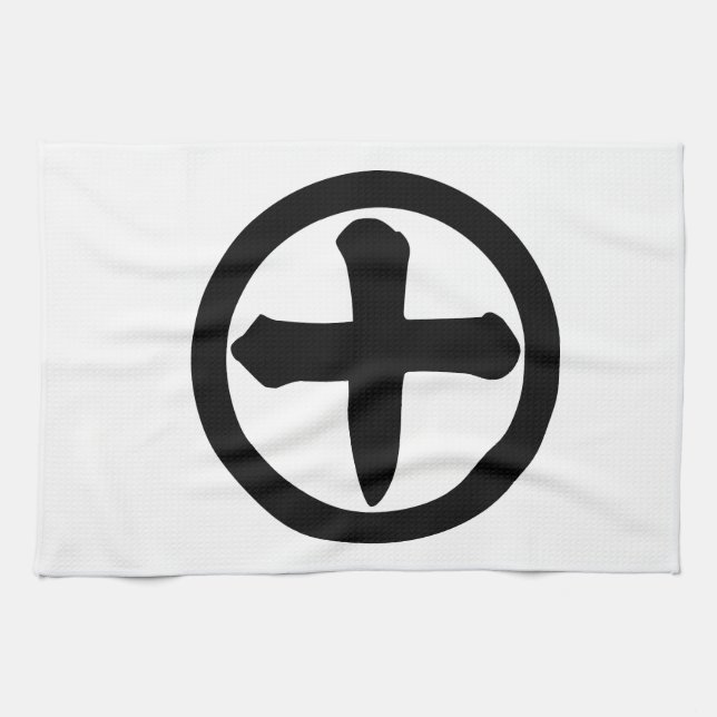 Kanji siffra tio i cirkel kökshandduk (Horisontell)