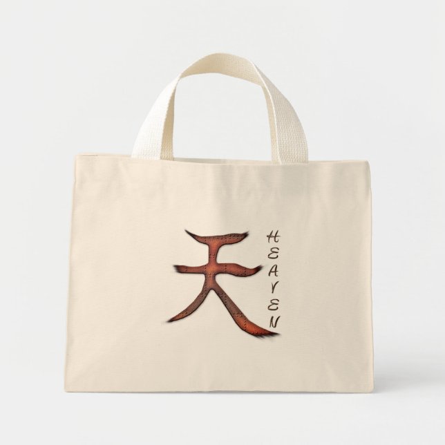 KANJI-symbol för HEAVEN-serien Mini Tygkasse (Framsidan)
