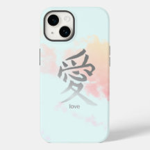 KANJI SYMBOL FÖR KÄRLEK HIMLAR OCH NÄRA IPHONE CAS