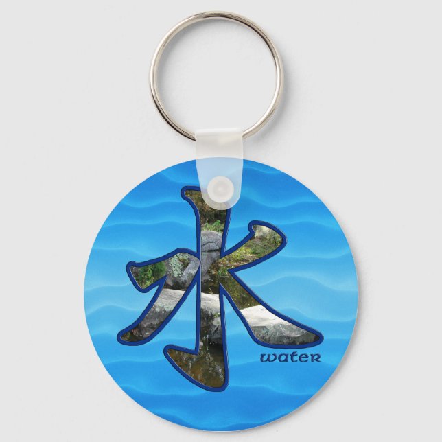 Kanji: Vatten - Nyckelkedja Nyckelring (Framsida)