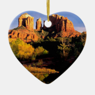 Kanjondomkyrkasten Sedona Julgransprydnad Keramik