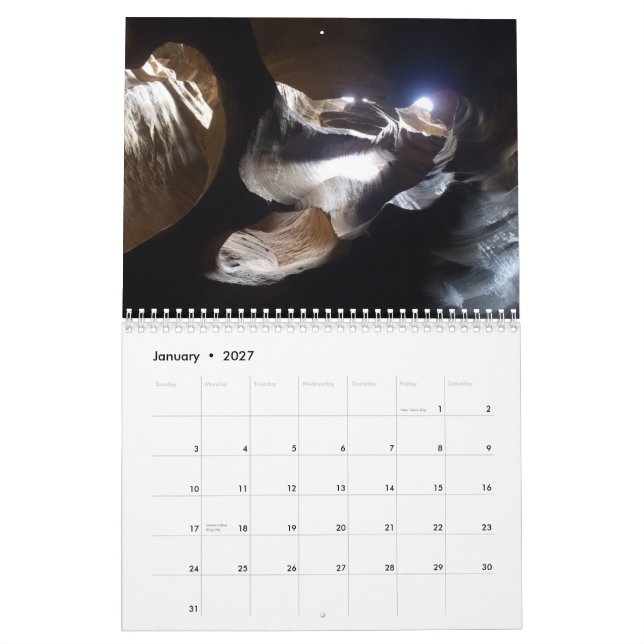 Kanjoner av southwesten kalender (Jan 2027)