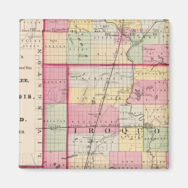 Kankakee, Iroquis, Ford fylkena Magnet (Framsidan)