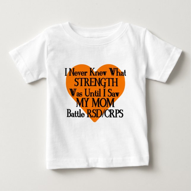 Känn aldrig till styrka/hjärta/Mamma...RSD/CRPS T Shirt (Framsida)
