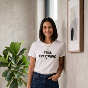Känn Allt Slogan Vit T-Shirt Modern