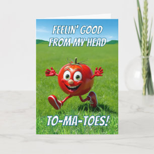 Känn bättre snart Tomato Pun Tecknad Kort