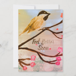 Känn bättre snart vid födelsen på Cherry Träd Card Kort